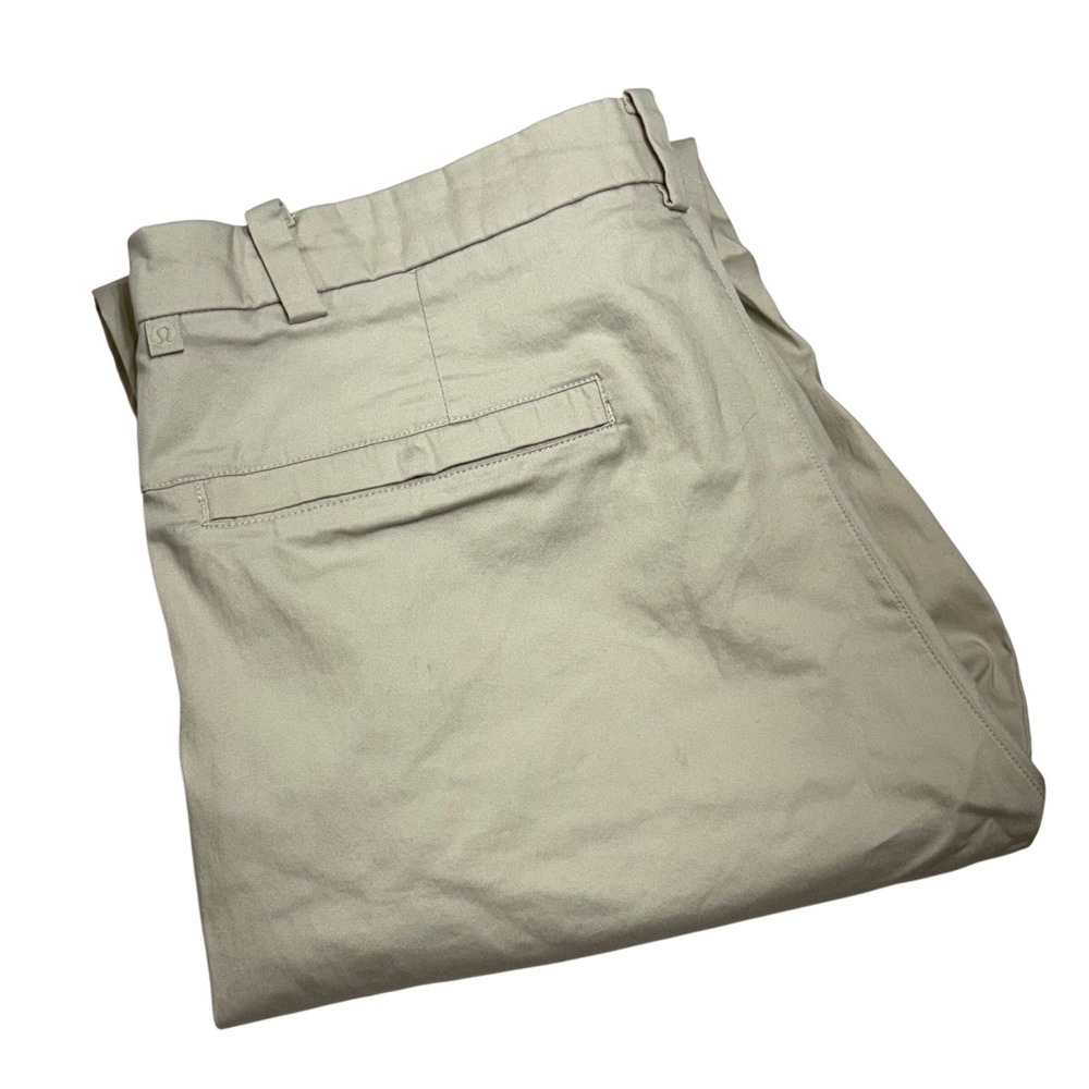 Lululemon Commission Pant Slim Mens 33 Tan Khaki Warpstreme Chino Trousers